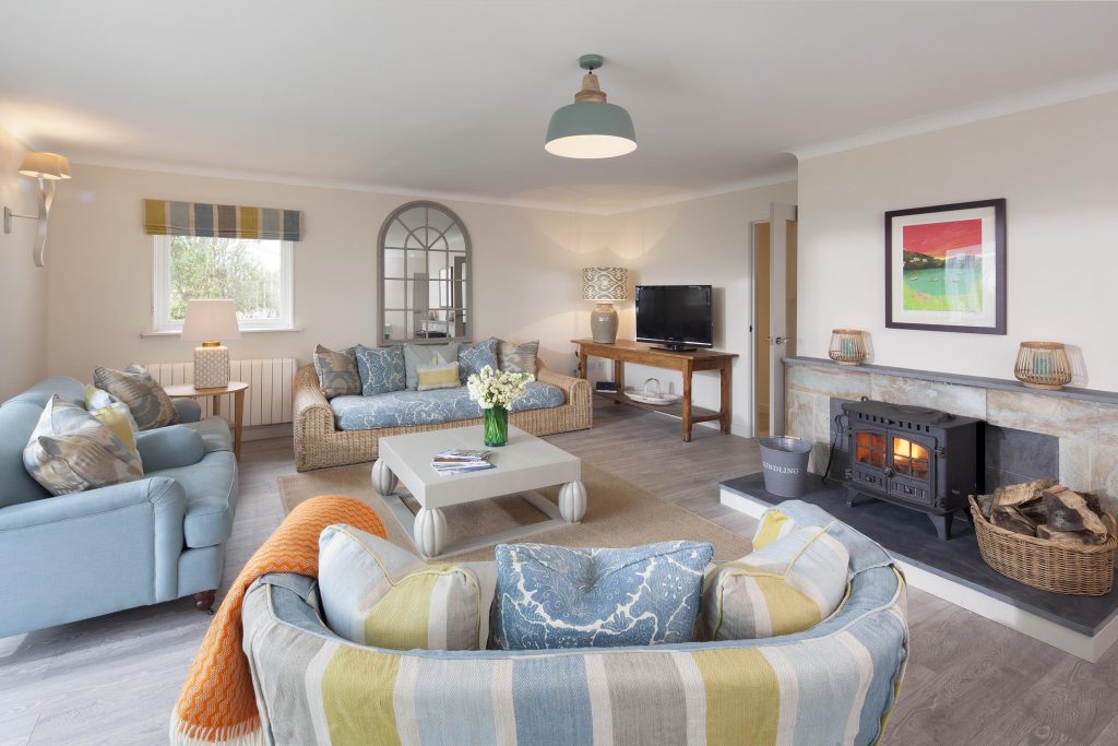 Living area in Brae Heights holiday home.