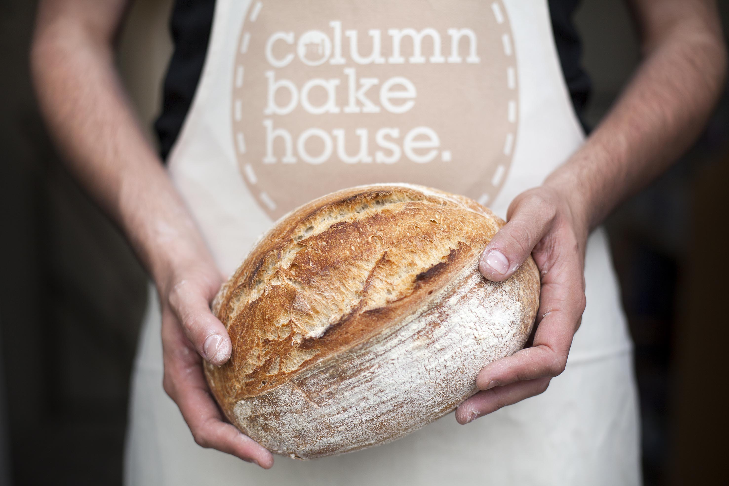 Photo of a fresh loaf from the Column Bake House