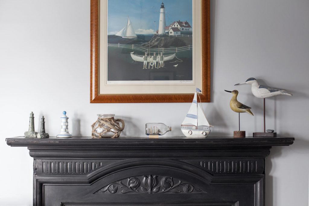 Shot of the mantel piece at Gwel Teg Holiday Homes