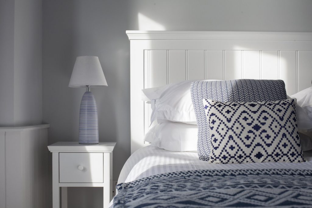 Shot of one of the bedrooms at Gwel Teg Holiday Homes