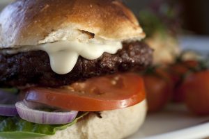 Burger in Cornwall restaurant