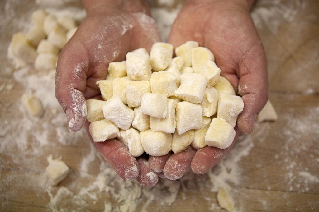Gnocchi ready to be cooked