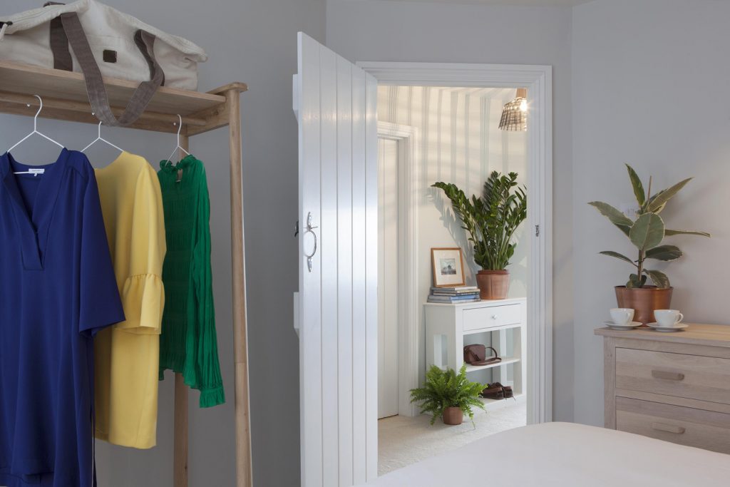 Architecture Photographers Cornwall: Interior bedroom in Cornwall photo showcasing the architecture of the room