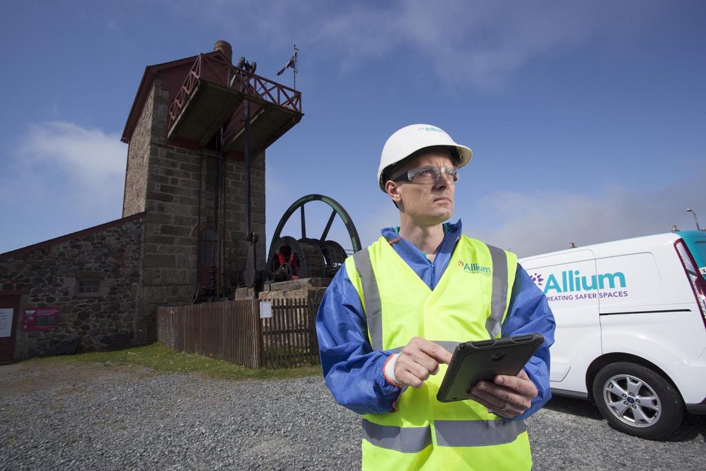 Inspection at East Pool mine engine house