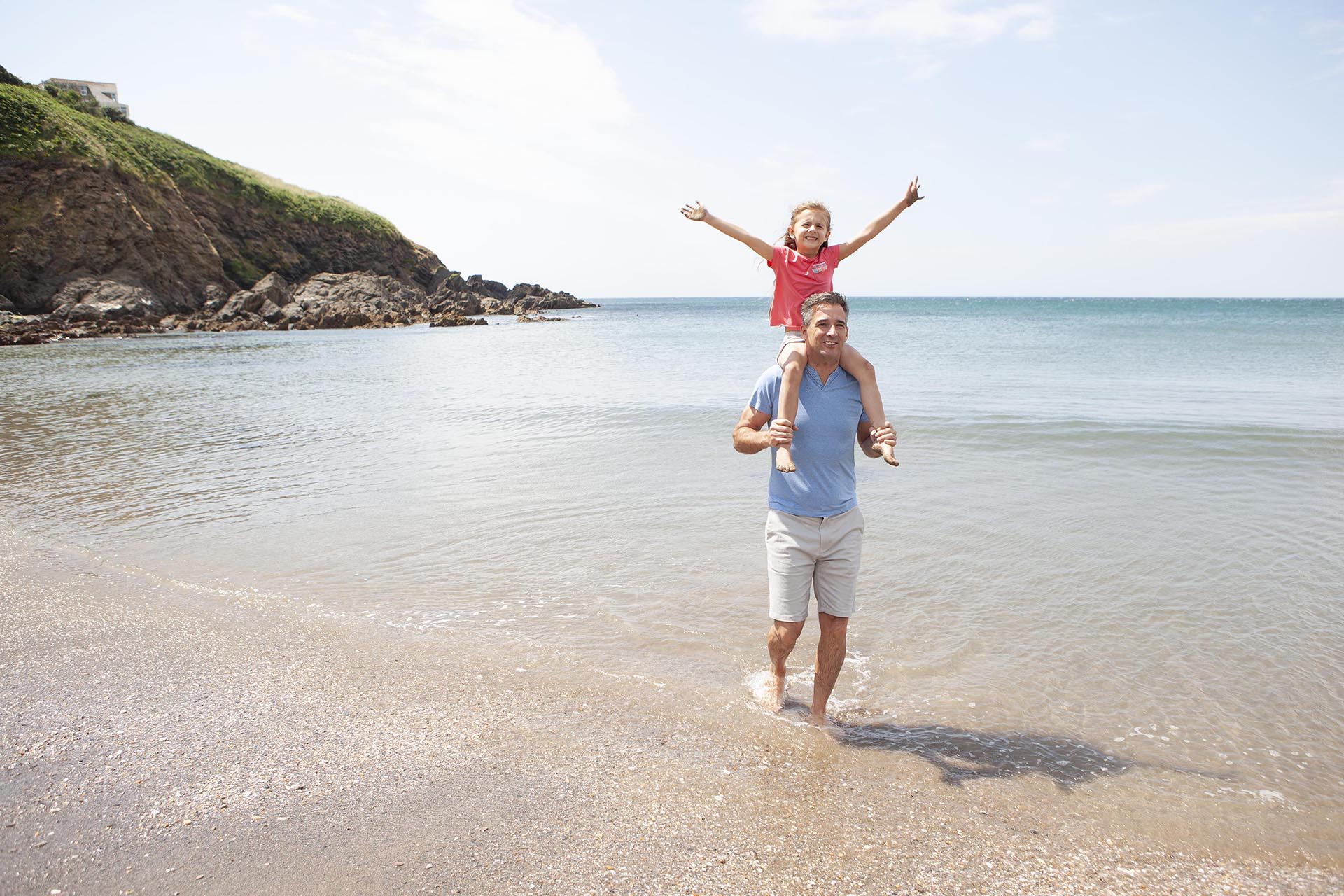 Family on the beach at Challaborough Holiday Park Devon Parkdean Resorts