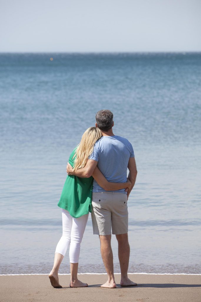 Family on the beach at Challaborough Holiday Park Devon Parkdean Resorts