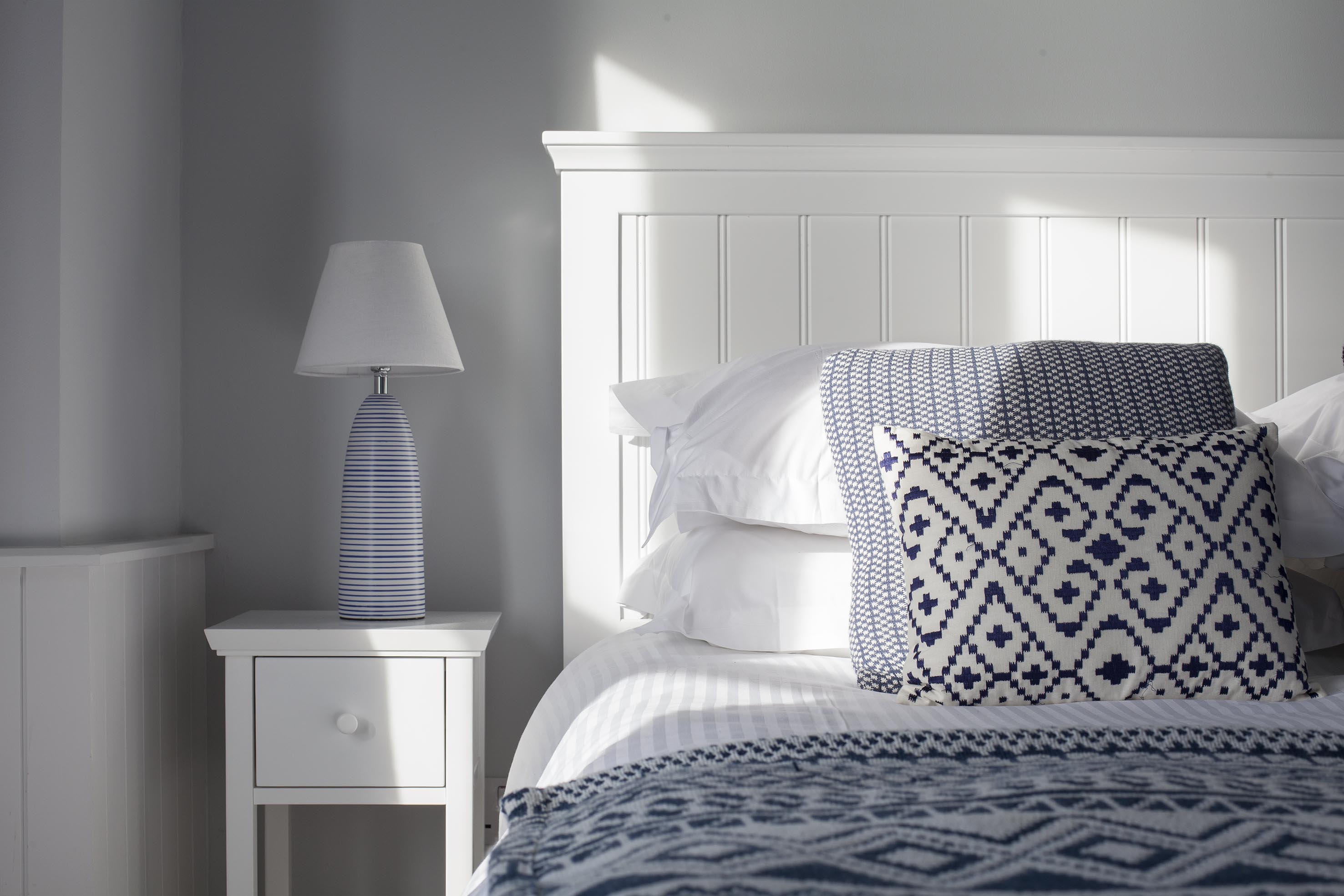 Interior shot of bedroom Gwel Teg.
