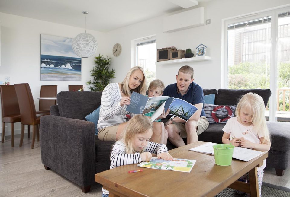 Family spending quality time together on holiday