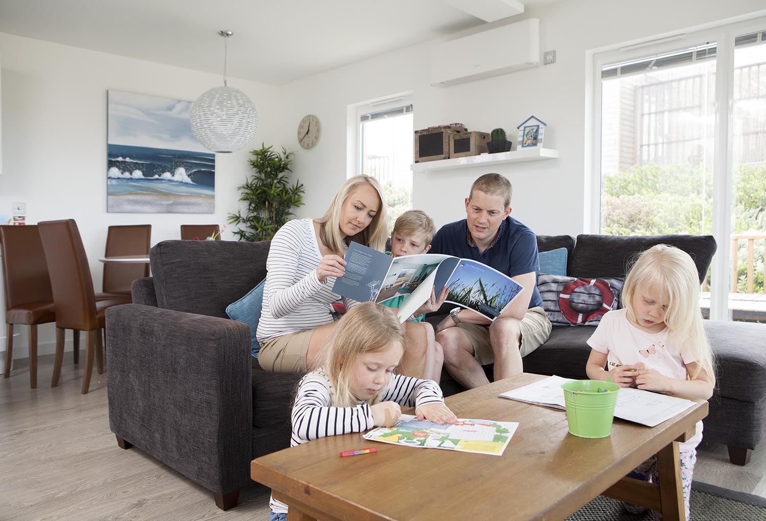 Family spending quality time together on holiday