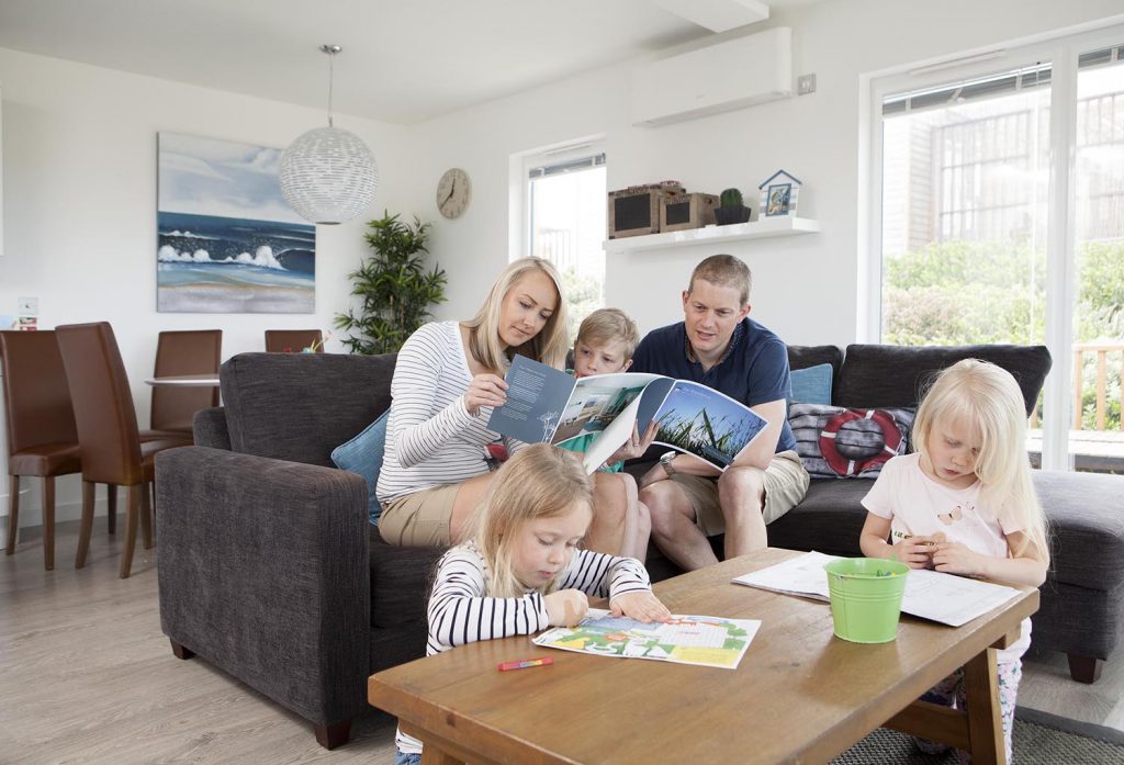 Family spending quality time together on holiday