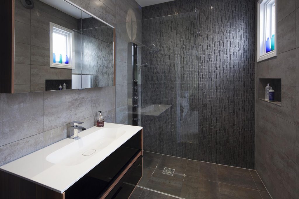 Interior shot of the bathroom area at Muswell Holiday Home