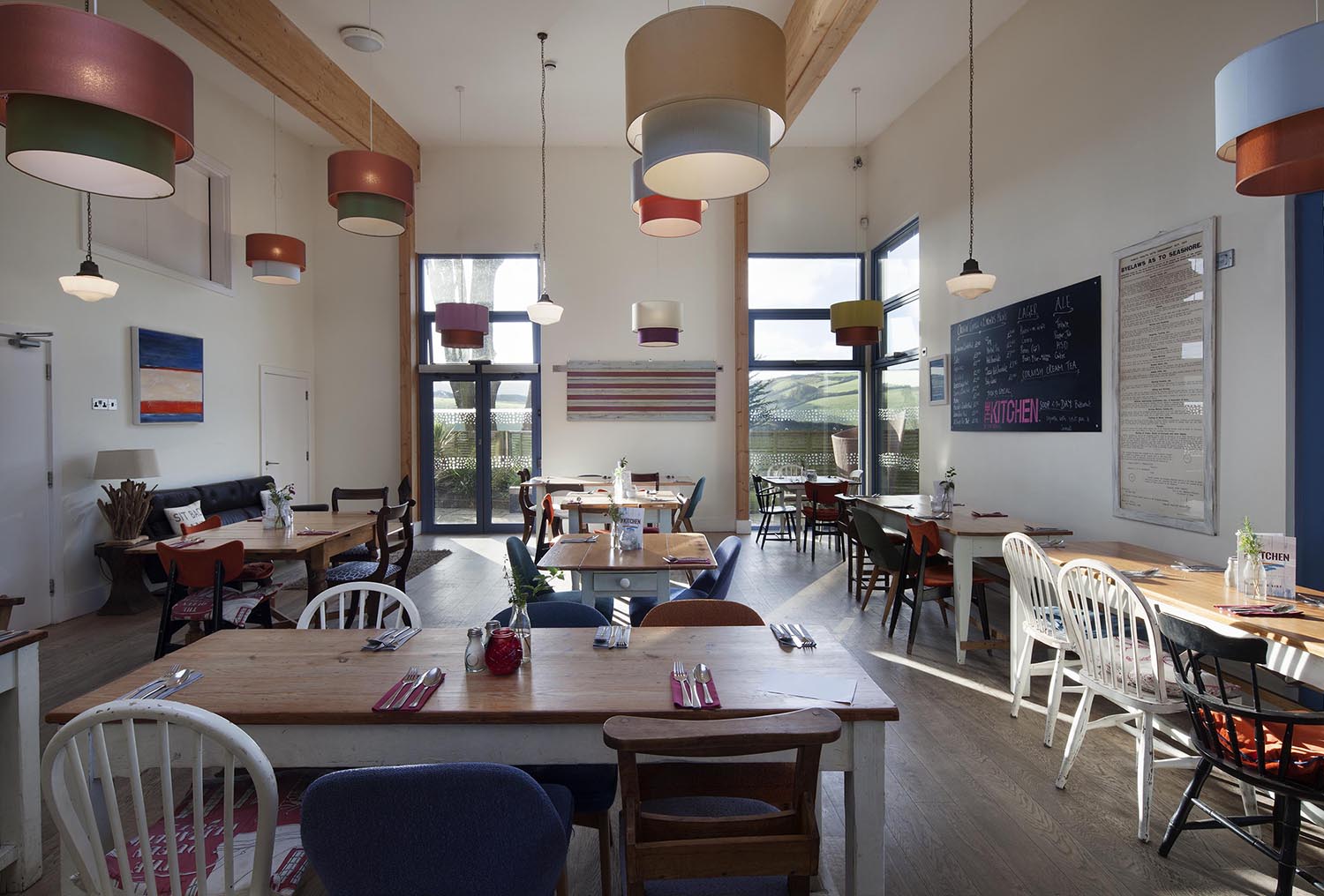 Interior restaurant shot in Cornwall