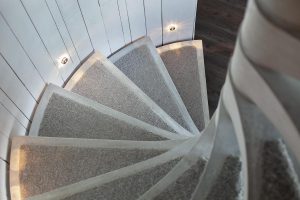Carbis Bay beach villa No2 spiral staircase for Spiral UK.