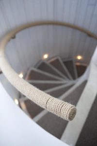 Carbis Bay beach villa No2 spiral staircase for Spiral UK.