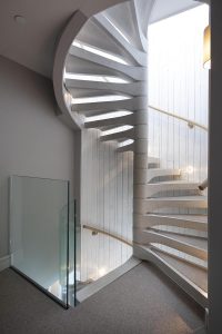 Carbis Bay beach villa No2 spiral staircase for Spiral UK.
