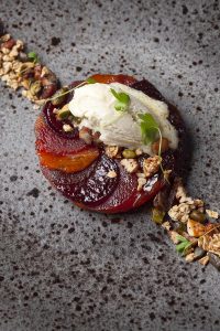 Beetroot Tarte Tatin at Talland Bay Hotel