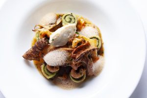 Staff (Jack Ashby-Wright & Lucy Varney) and food bedrooms at Talland Bay Hotel near Looe, Cornwall