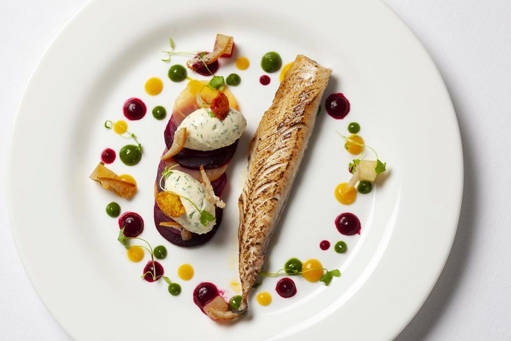 Staff (Jack Ashby-Wright & Lucy Varney) and food bedrooms at Talland Bay Hotel near Looe, Cornwall