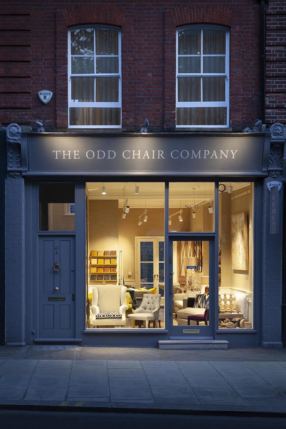 The Odd Chair Company Pinlico showroom London exterior and portraits of Mauritzio James Cook Victoria