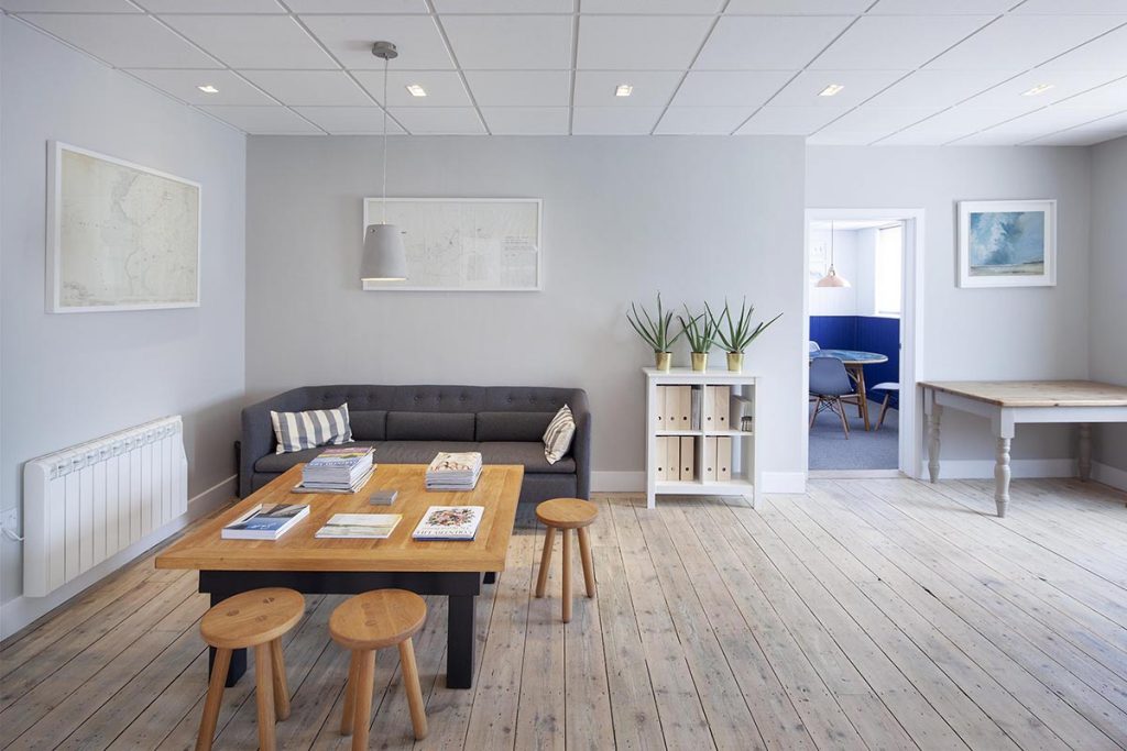 John Bray Cornish Holidays Rock office interiors and exteriors
