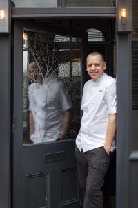 Chef James Wilkins at Wilks Restaurant Bristol Yuzu masterclass. Taken by Simon Burt; Food Photographer