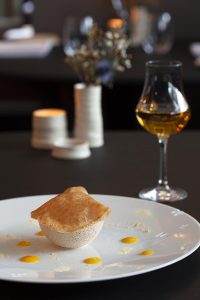 Chef James Wilkins at Wilks Restaurant Bristol Yuzu masterclass. Taken by Simon Burt; Food Photographer