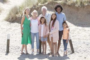 Family holiday on the beach in Wales