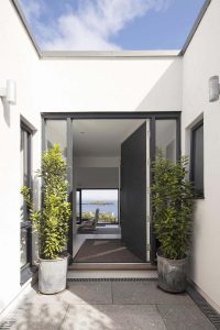 Entrance to coastal home in Mousehole in Cornwall