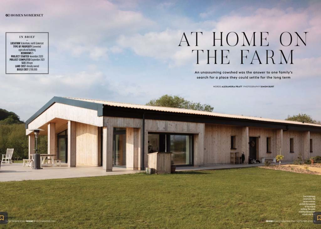 Amelia Taylor Barn conversion Somerset for Grand Designs mag
